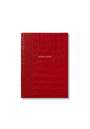 Smythson 2026-2027 Soho Weekly Diary In Mara In Red