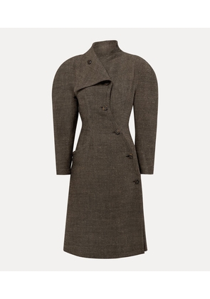 Vivienne Westwood Breeze Coat Hemp-wool Drill Black-beige 40 Women