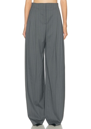 Mugler High Waisted Pant in Grey & White - Grey. Size 34 (also in ).