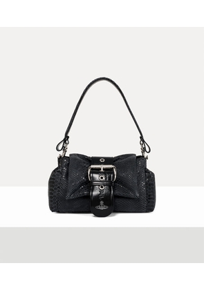 Vivienne Westwood Hazel Treasure Handbag Snake-effect Leather Dark-grey