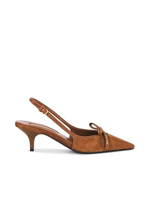 Miu Miu Modellerie 55 Pump in Rovere - Brown. Size 36 (also in 37, 37.5, 38, 38.5, 39, 39.5, 40, 41).