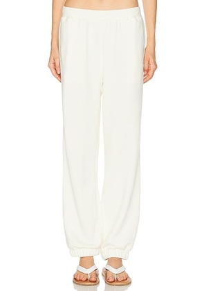 Literary Sport Keri Sweatpant in Bone - Cream. Size L (also in M, S).