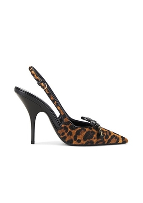 Miu Miu St. Leopardo 105 Modellerie Pump in Miele - Brown. Size 37.5 (also in 38, 39.5, 40).