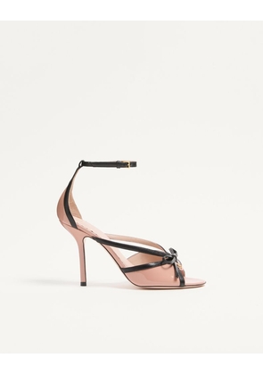 Valentino Garavani Bepointy Sandal in Patent Leather and Kidskin 100Mm Woman PINK/BLACK'' 36