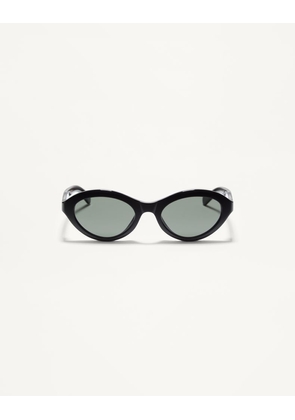 Valentino Cat-Eye Acetate Eyewear Woman BLACK/GREY 52
