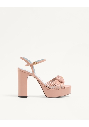Valentino Garavani Coeur Royal Platform Sandal In Kidskin 115Mm Woman PINK 35