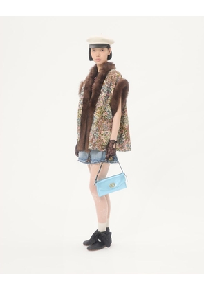 Valentino Garavani Valentino Garavani DeVain Small Shoulder Bag in Laminated Nappa Leather Woman AZURE UNI