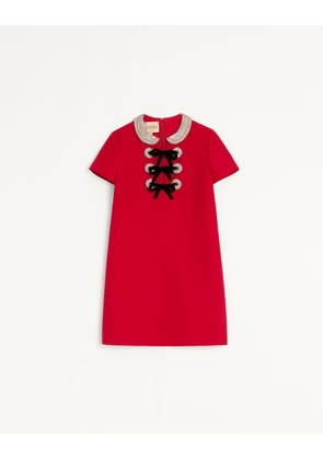 Valentino Embroidered Crepe Couture Short Dress Woman PARIS 36