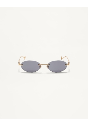 Valentino Geometric Metal Eyewear Woman GOLD/GREY 53