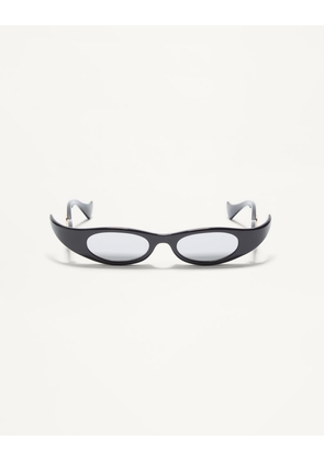 Valentino Geometric Acetate Eyewear unisex BLACK/SILVER 48