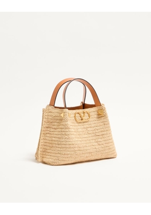 Valentino Garavani Valentino Garavani small raffia shopping bag Woman NATURAL UNI