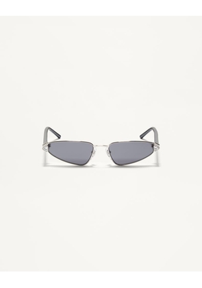 Valentino Metal Cat-eye Eyewear Woman SILVER/BLACK/GREY 57