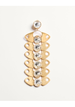 Valentino Garavani Pages Single Earring In Metal And Crystal Woman GOLD/CRYSTAL UNI