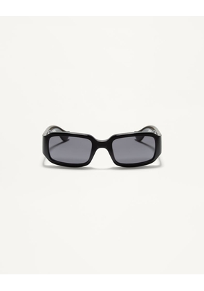 Valentino Rectangular Acetate Eyewear unisex BLACK/GREY 53