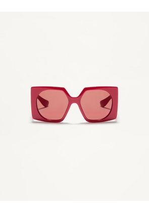 Valentino Rectangular Acetate Eyewear Woman RED 55