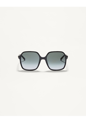Valentino Rectangular Acetate Eyewear Woman BLACK/GREY 56