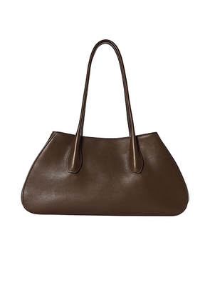 The Row Alger Shoulder Bag in Deep Brown ANS - Chocolate. Size all.