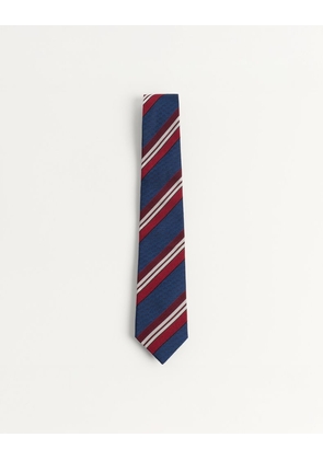 Valentino Garavani Valentie Striped Silk Tie Man BLUE/MAROON UNI