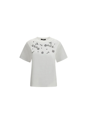 Max Mara White Cotton T-Shirt - L
