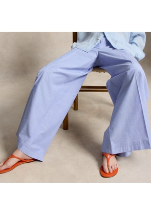 Cotton Relaxed Wide-Leg Trousers