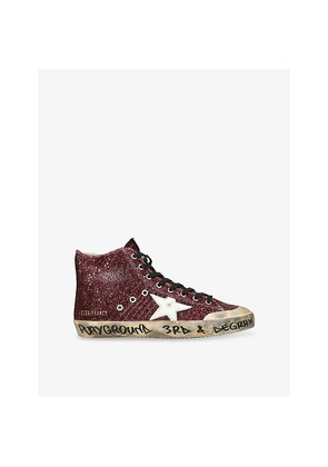 Mens Golden Goose Francy Speckle High-Top Woven Trainers