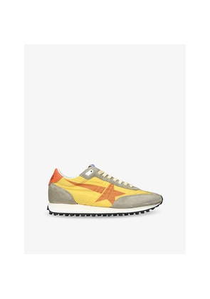 Mens Golden Goose Marathon Running Leather and Nylon Low-Top Trainers