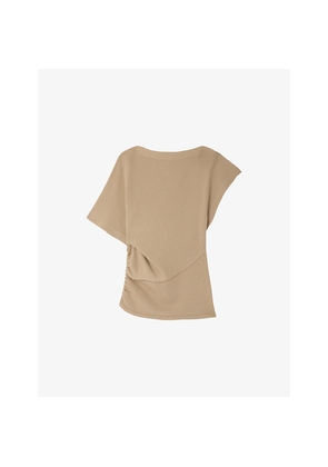 Womens Soeur Dalina Short-Sleeved Cotton-Blend Jumper