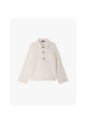 Womens Soeur Austin Oversized-Fit Denim Shirt