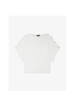 Womens Soeur Issa Button-Embellished Cotton Blouse