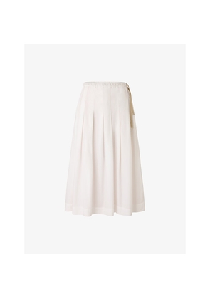 Womens Soeur Amalia Pleated Cotton Midi Skirt