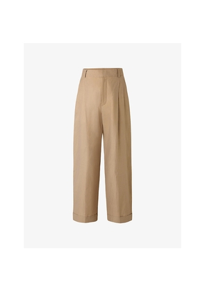 Womens Soeur Watson Wide-Leg High-Rise Cotton Trousers