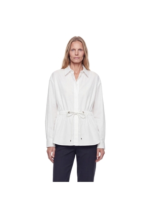 Cotton Poplin Drawstring Shirt