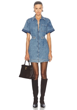 SIMKHAI Sandler Mini Dress in Saltan - Denim-Medium. Size XS (also in ).