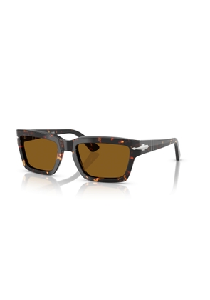 Persol Brown Rectangular Mens Sunglasses PO3363S 985/33 55