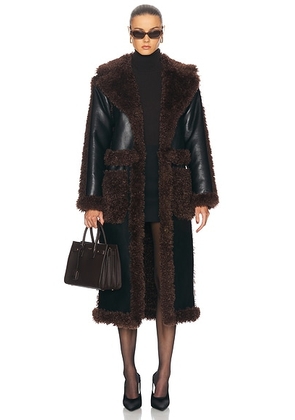 LPA Adriano Coat in Black & Brown - Multi. Size S (also in ).