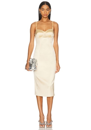 Mugler Bustier Dress in Butter - Lemon. Size 34 (also in 38).