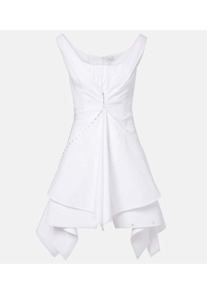 McQueen Ruffled cotton minidress