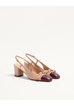 Valentino Garavani Valet Du Roi Kid Slingback Pump 60Mm Woman ROSE CANNELLE/GARNET 35