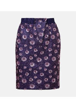 Jacques Wei Floral sequined pencil skirt