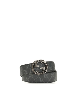 Gucci Black Calf Leather Bos Taurus Regular Belt - 95 cm / 38 Inches