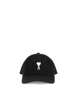 Ami Paris Black Cotton Cap (Baseball Hat) - UNI