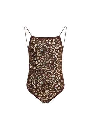 Oséree Brown Polyamide One-Piece Swimsuit - M