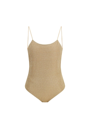 Oséree Gold Metal One-Piece Swimsuit - L