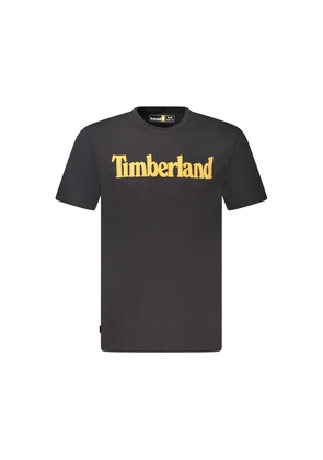 Timberland Black Organic Cotton Men T-Shirt - S