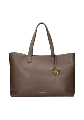 Roberto Cavalli Brown Leather Shoulder Bag