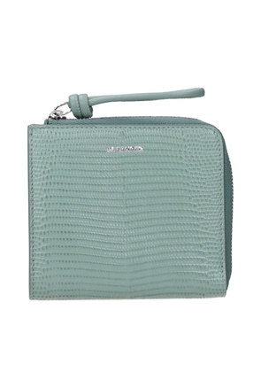 Jil Sander Green Leather Wallet