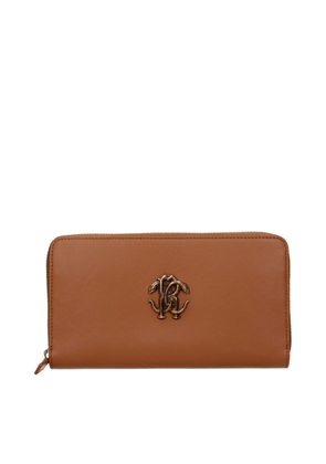 Roberto Cavalli Brown Leather Wallet