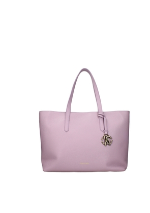 Roberto Cavalli Pink Leather Shoulder Bag