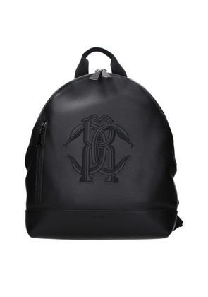 Roberto Cavalli Black Leather Backpack