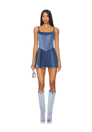 EB Denim Polka Dress in Denim-Medium. Size M. Also in L.